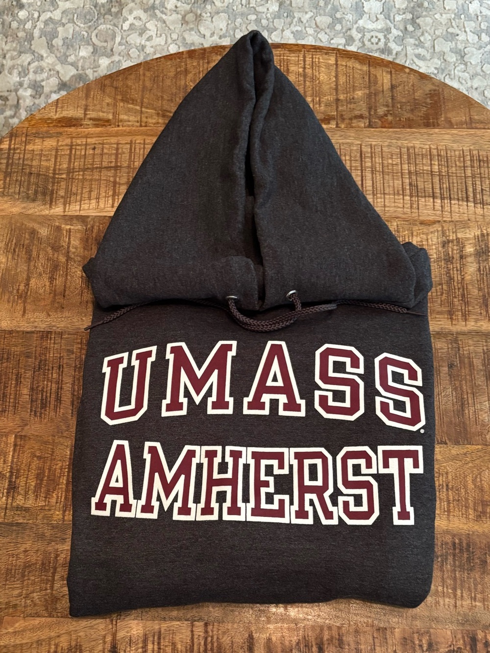 UMASS AMHERST Dark Gray Champion Hooded Sweatshirt